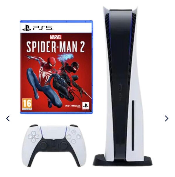 PS5 Console with Marvel Spiderman- 2 Game